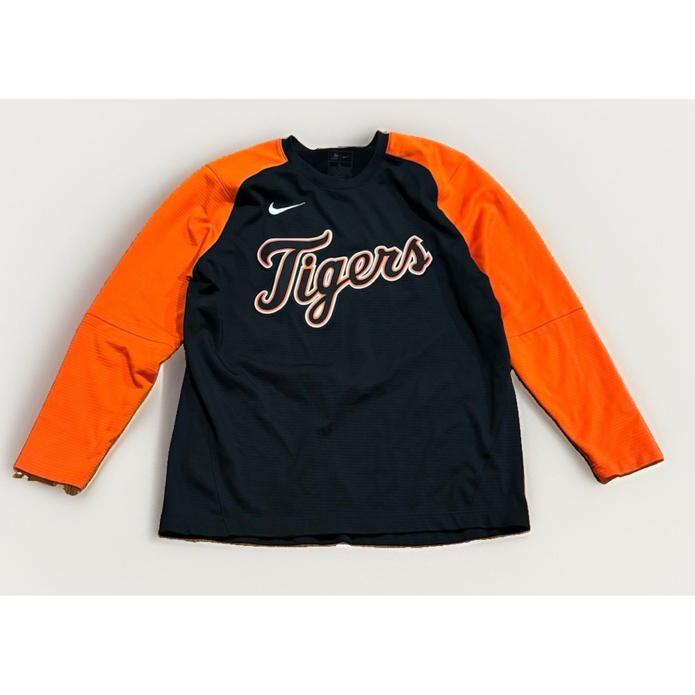 Nike Detroit Tigers Team Issued Sweatshirt L Long Sleeve Baseball Engineered